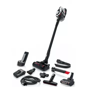 Bosch Serie 8 BSS825ALL belaidis dulkių siurblys / elektrinė šluota Baterija Sausas Be maišelio Juoda, Balta 5 Ah