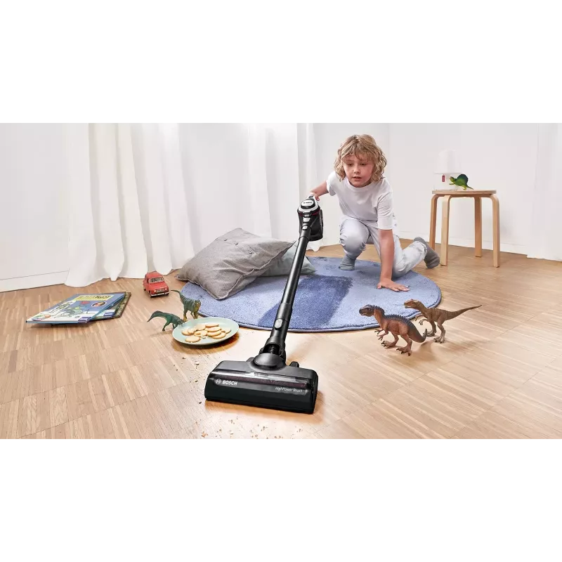 Bosch Serie 8 BSS825ALL belaidis dulkių siurblys / elektrinė šluota Baterija Sausas Be maišelio Juoda, Balta 5 Ah