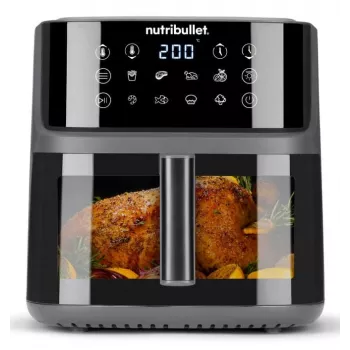 NutriBullet CrispLite Vision Vienas 8 L Atskira pastatoma 2000 W Karšto oro gruzdintuvė Juoda