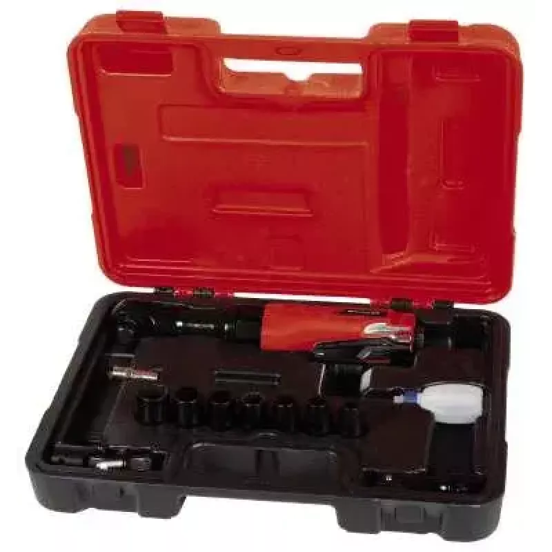 Pneumatinis elektrinis suktuvas EINHELL TC-PR 68 — pneumatinis, 68 N·m sukimo momentas, 160 aps./min., tiesi rankena, 7 antgaliai, 252×350×83 mm, juoda/raudona