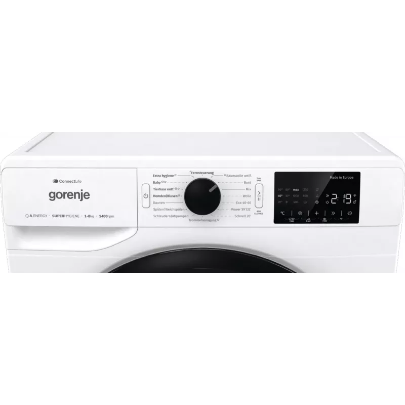 Gorenje WPNEI84A1TS skalbimo mašina Įkraunama iš priekio 8 kg 1400 aps./min Balta