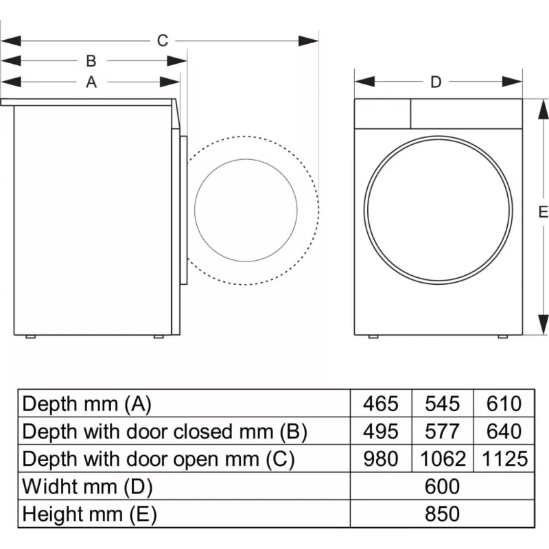 Gorenje WPNEI84A1TS skalbimo mašina Įkraunama iš priekio 8 kg 1400 aps./min Balta