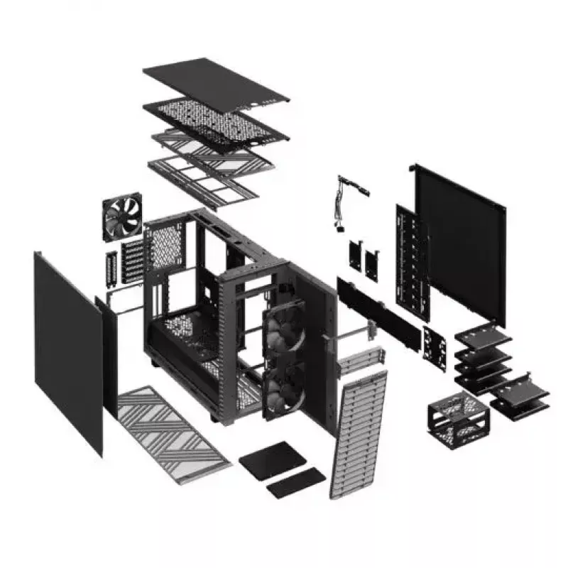 PC korpusas Fractal Design Define 7 Midi Tower pilkas