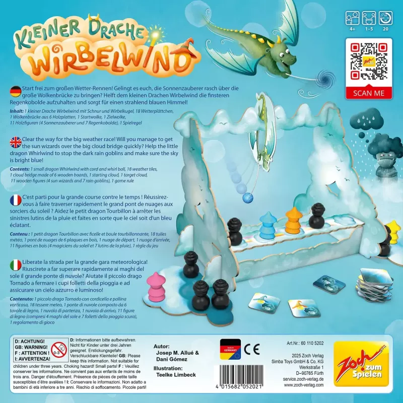 Stalo žaidimas Simba‑Dickie Zoch Little Dragon Whirlwind šeimos žaidimas, modelis 601105202