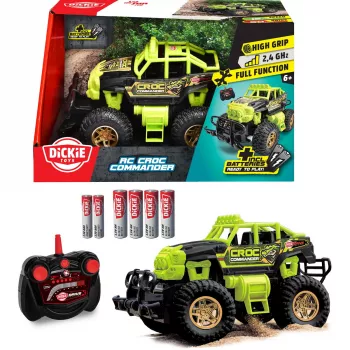 Radijo bangomis valdomas krokodilo žaislas Simba-Dickie Croc Commander 1:18 masteliu