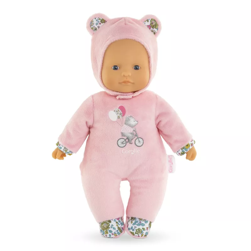 Minkštas žaislas meškiukas Simba‑Dickie Corolle Mon Doudou Corolle Sweetheart rožinis — paguodos pliušinė lėlė