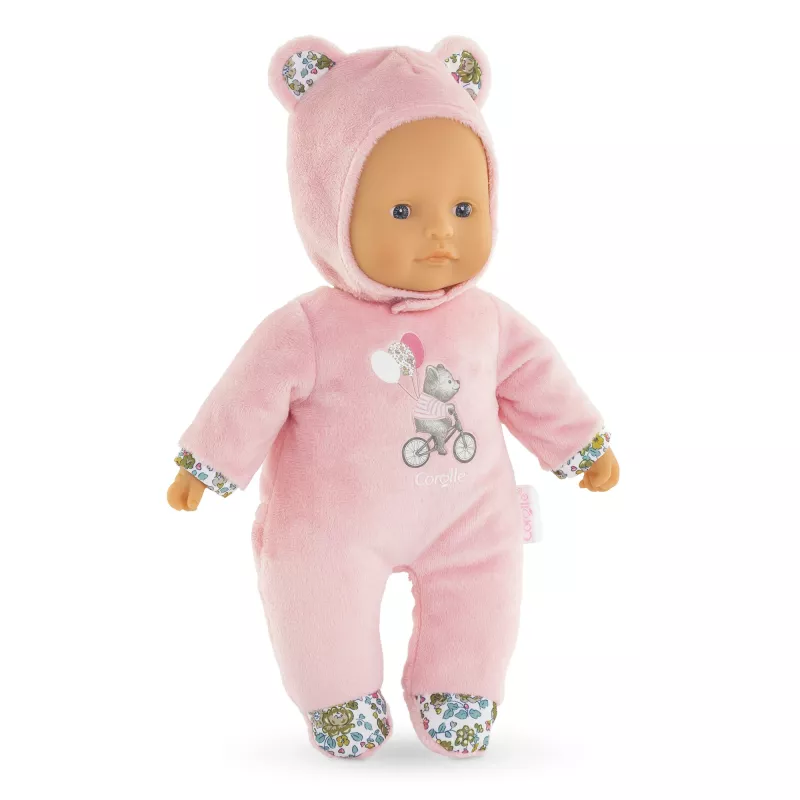 Minkštas žaislas meškiukas Simba‑Dickie Corolle Mon Doudou Corolle Sweetheart rožinis — paguodos pliušinė lėlė