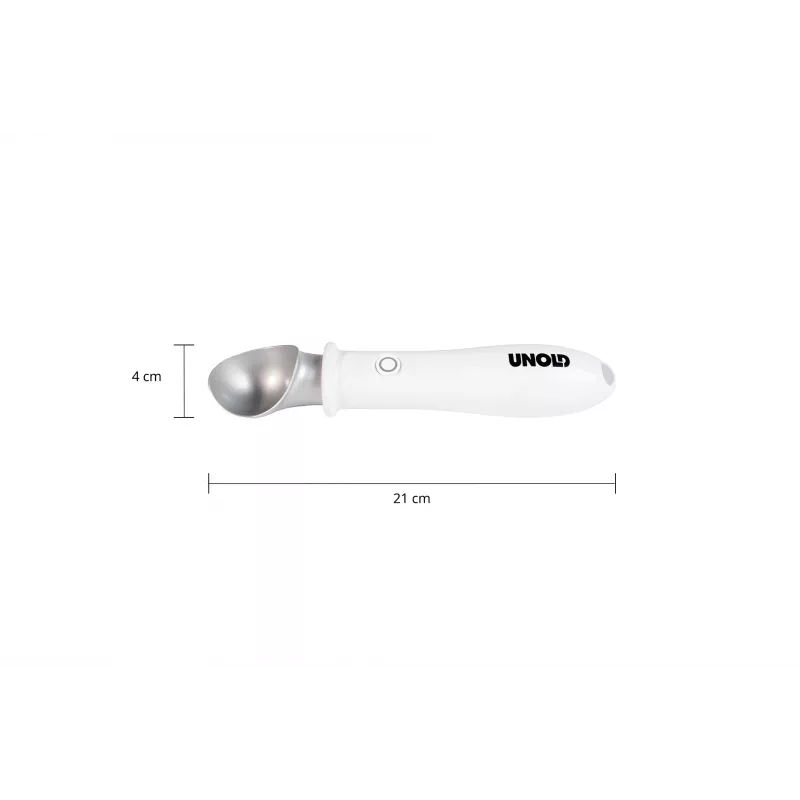 Disher scoop Unold 488990 4 mm Nerūdijantis plienas Plastikas Balta