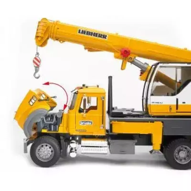 Kraninis sunkvežimis BRUDER MACK Granite Liebherr