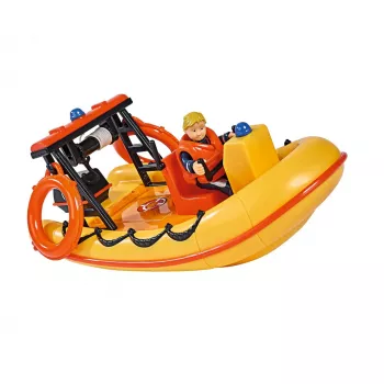 Žaislinė valtis Simba-Dickie Fireman Sam Neptune Boat su figūrėle — žaidimų transporto priemonė