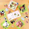 Dėlionė Ravensburger UP! Ūkio gyvūnai — progresyvus rinkinys 4, 6, 8, 10 dalių