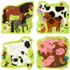 Dėlionė Ravensburger UP! Ūkio gyvūnai — progresyvus rinkinys 4, 6, 8, 10 dalių