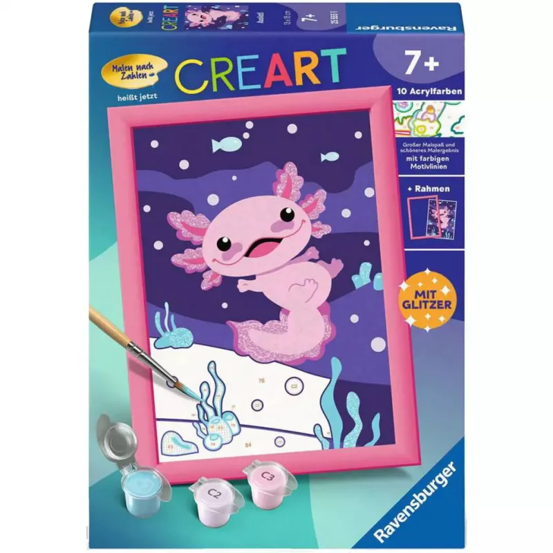 Tapybos rinkinys Ravensburger CreArt – Axolotl (dailės rinkinys) Ravensburger