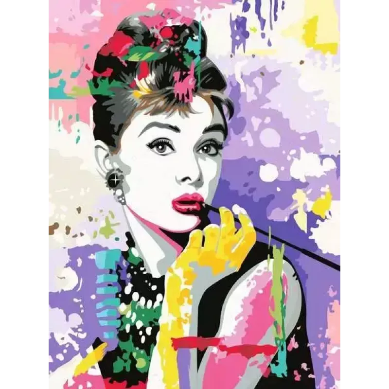 Puzzle piešimo rinkinys Ravensburger CreArt Premium — Audrey Hepburn (Ravensburger 25526)