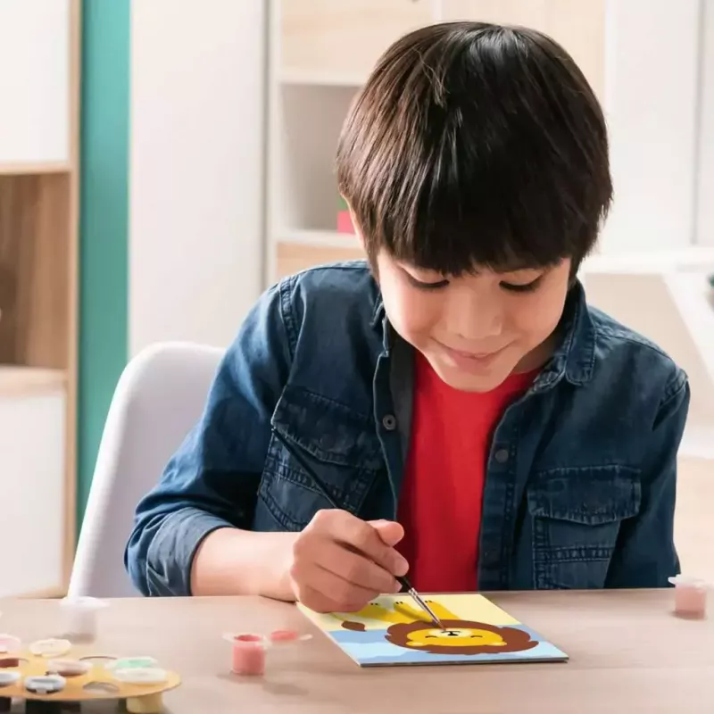 Piešimo rinkinys Ravensburger CreArt Mažasis liūtas – vaikų piešimo pagal numerius rinkinys