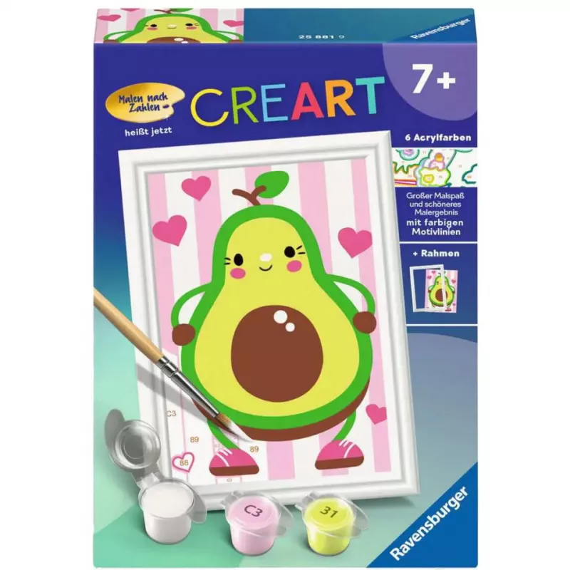 Tapybos rinkinys Ravensburger CreArt — Avokadas (dizaino motyvas)