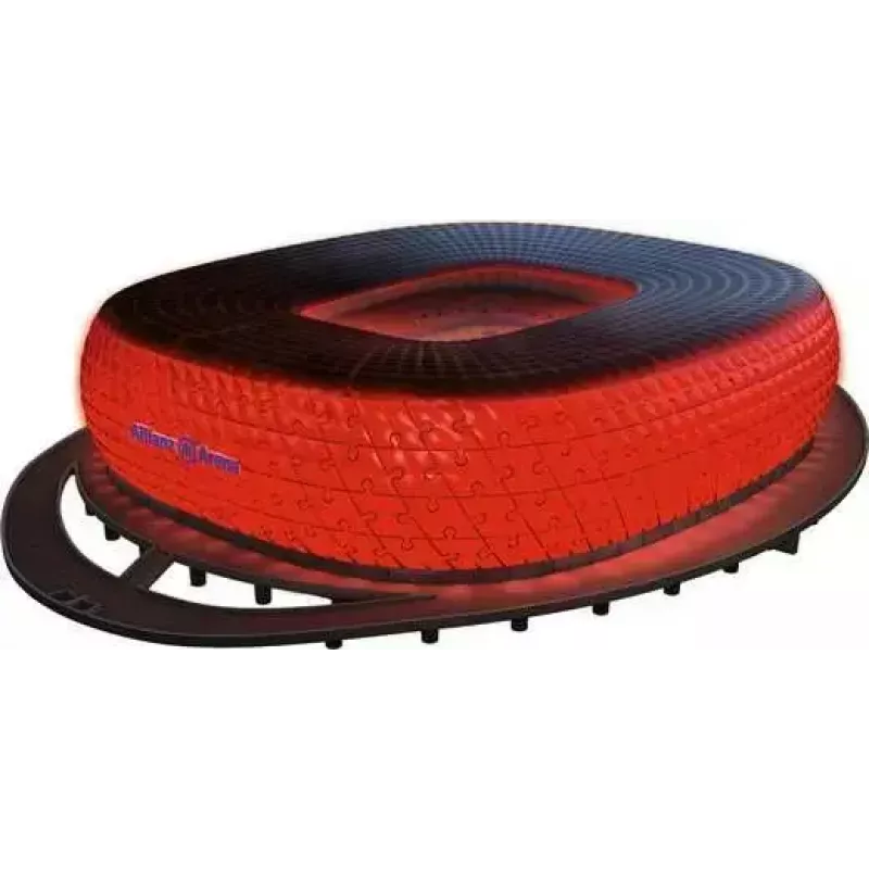 3D dėlionė Ravensburger Iconics Allianz Arena su šviesa, 216 dalių