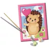 Tapybos pagal numerius rinkinys Ravensburger CreArt Hearty Hedgehog (modelis 25883) — tapybos komplektas