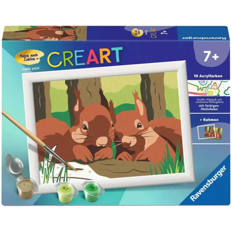 Tapybos rinkinys Ravensburger CreArt – Besiglaudžiančios voverės (modelis 25882) gamintojo Ravensburger