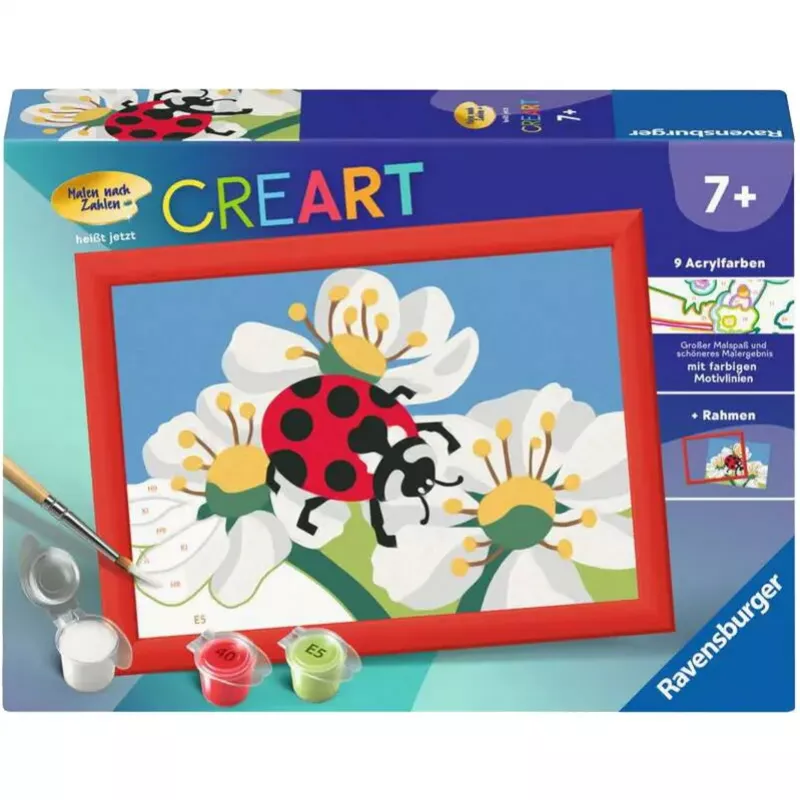 Ravensburger CreArt tapybos rinkinys – boružės motyvas, rankdarbių tapybos rinkinys