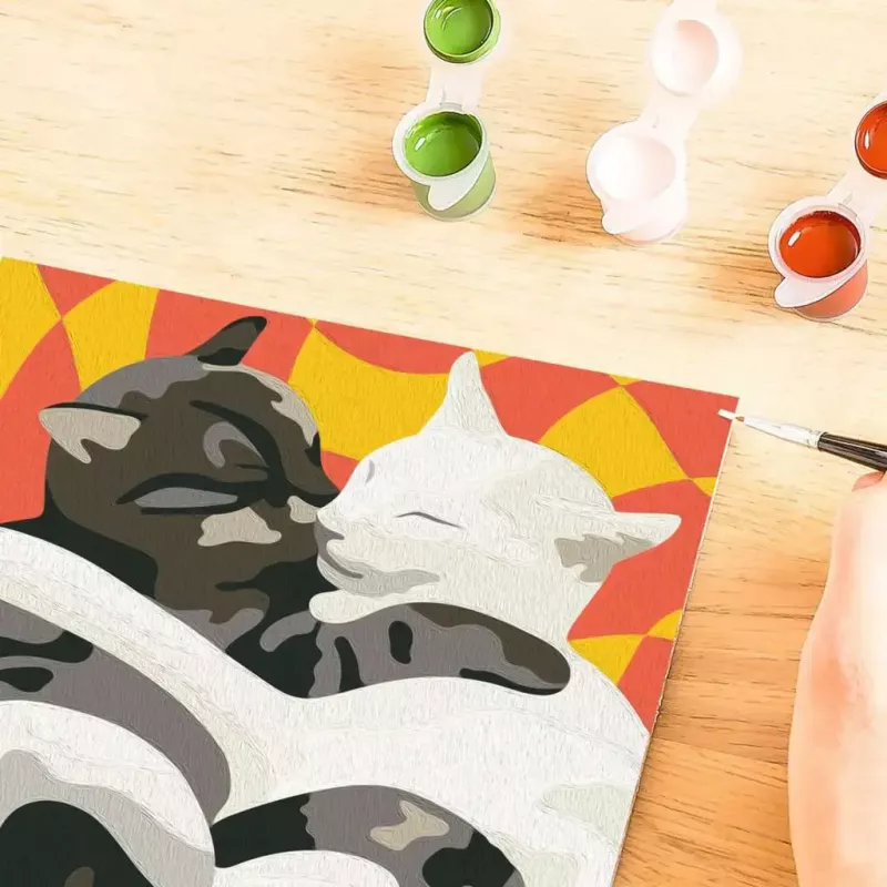 Ravensburger tapybos rinkinys CreArt – Kačių meilė (kūrybinis tapybos rinkinys)