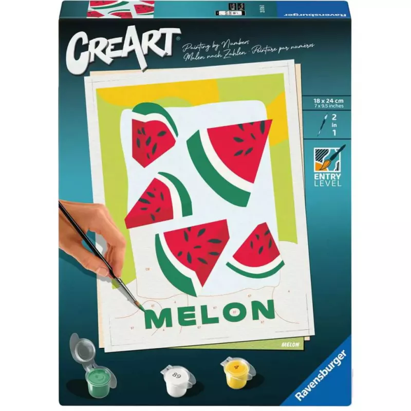 Tapybos pagal numerius rinkinys Ravensburger CreArt – Melionai (dizainas), Ravensburger 25516
