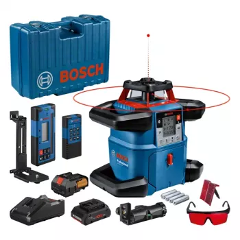 Lazerinis nivelyras Bosch GRL 600 CHV Professional — 18V raudono lazerio linija, baterija ProCORE18V 4,0Ah