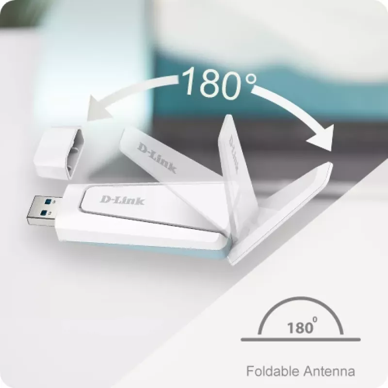 D-Link Wi-Fi 6 AX1800 USB 3.0 Dongle, belaidis, USB, WLAN, 1800 Mbit/s