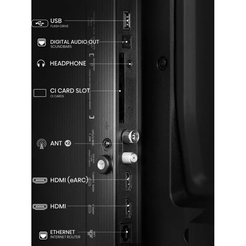 Hisense 40A5Q 101,6 cm (40 colių) Full HD išmanusis televizorius Wi-Fi juodas