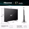 Hisense 50E77Q 127 cm (50 col.) 4K Ultra HD išmanusis televizorius Wi-Fi juodas