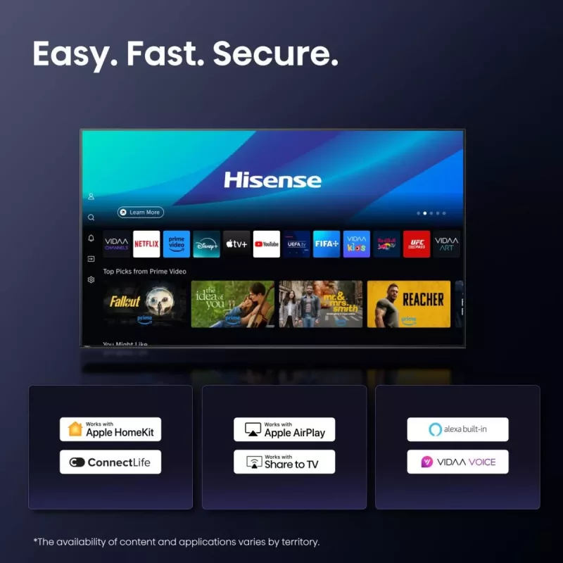 Hisense 85E77Q PRO 2.16 m (85 coliai) 4K Ultra HD išmanusis televizorius Wi-Fi juodas