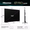 Hisense 100E7Q PRO 2,54 m (100 colių) 4K Ultra HD išmanusis televizorius Wi-Fi juodas