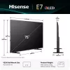 Hisense 75E77Q 190,5 cm (75 col.) 4K Ultra HD išmanusis televizorius Wi-Fi juodos spalvos