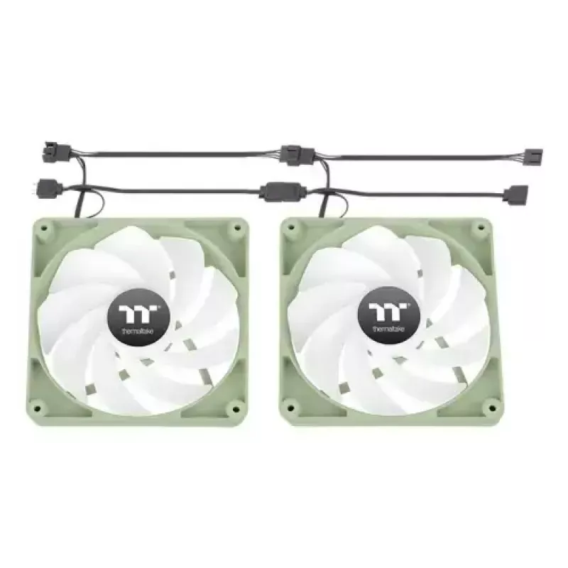 Kompiuterio korpuso ventiliatorius THERMALTAKE Matcha Green CT120 120 mm, 500–2000 RPM, 1,87 mmH2O, pilka, 2 vnt.