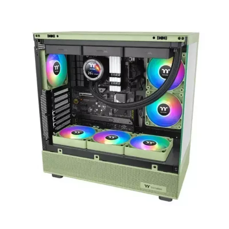 Kompiuterio korpuso ventiliatorius THERMALTAKE Matcha Green CT120 120 mm, 500–2000 RPM, 1,87 mmH2O, pilka, 2 vnt.