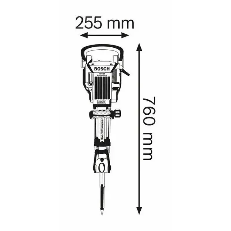 Bosch 0 611 335 000 griovimo kūjis, juodas, mėlynas, 1750 W