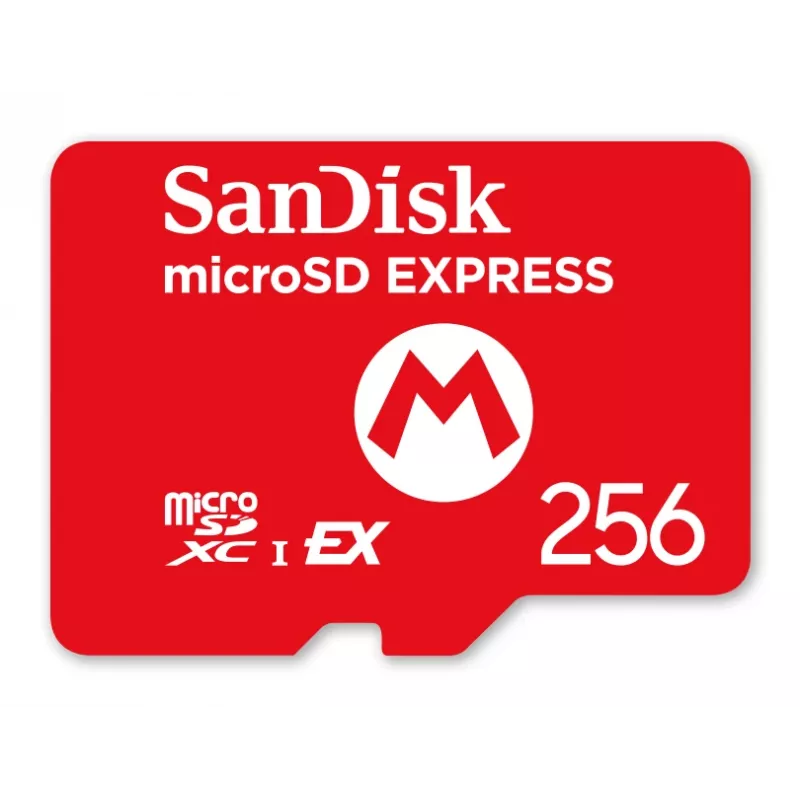 „microSD Express“ kortelė NINTENDO 256 GB, skirta „Nintendo Switch 2“, Mario dizainas