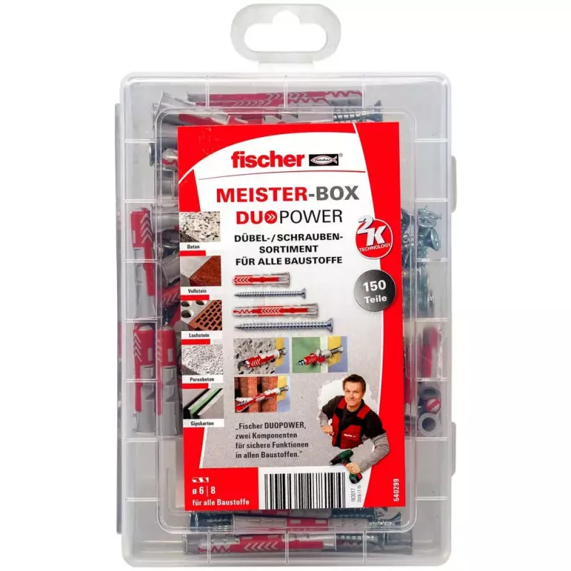 Varžtų ir sieninių kaiščių rinkinys Fischer 540299