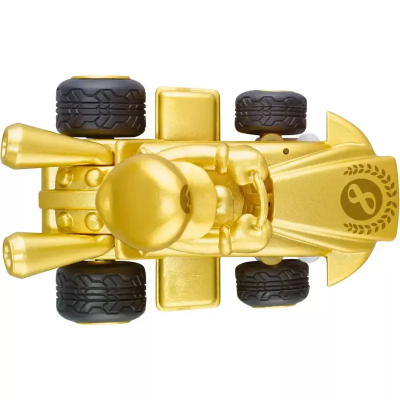 Radijo bangomis valdomas CARRERA Mario Kart Mini RC — Mario Gold auksinis, 2,4 GHz, popierinė dėžutė
