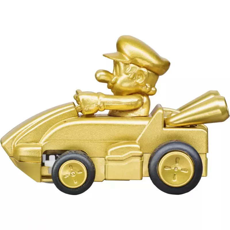 Radijo bangomis valdomas CARRERA Mario Kart Mini RC — Mario Gold auksinis, 2,4 GHz, popierinė dėžutė