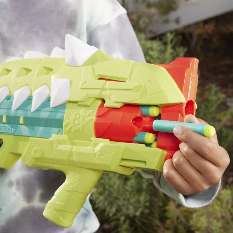 Nerf DinoSquad Armorstrike, žaislinis šautuvas, 8 m., 99 m., Dinozauras, 1 kg