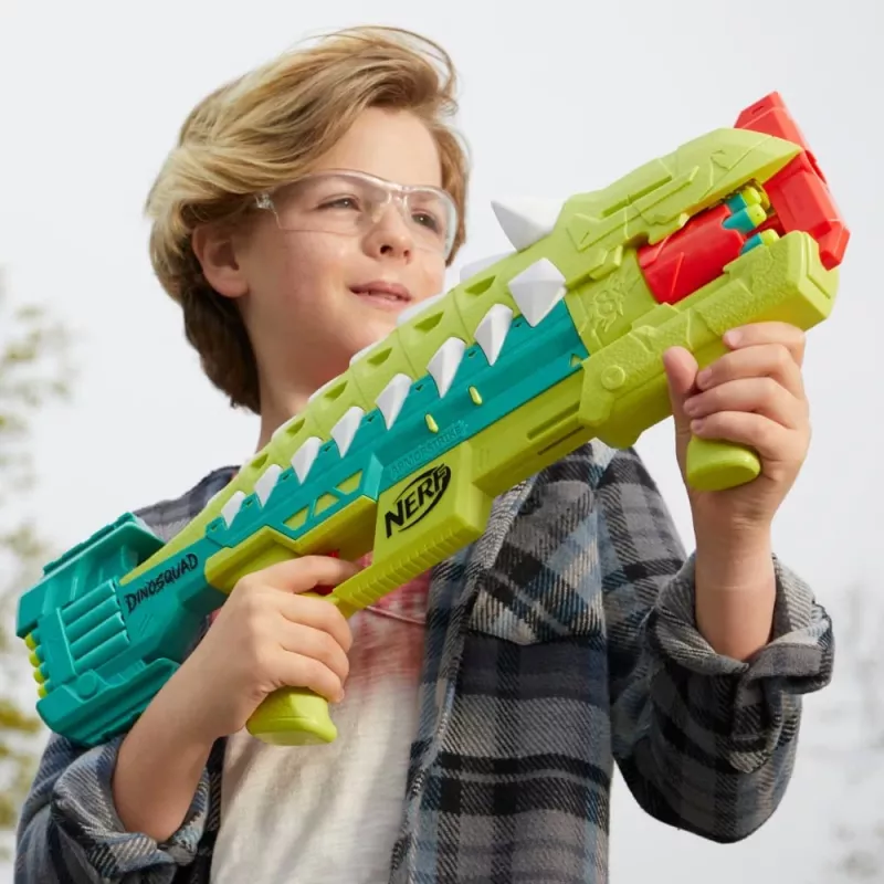 Nerf DinoSquad Armorstrike, žaislinis šautuvas, 8 m., 99 m., Dinozauras, 1 kg
