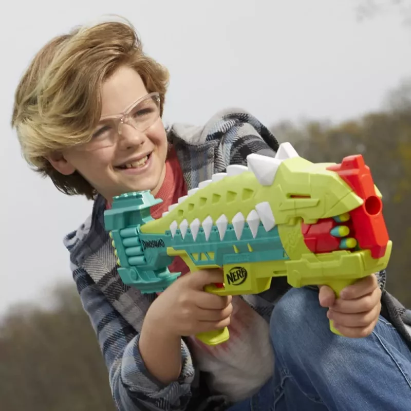 Nerf DinoSquad Armorstrike, žaislinis šautuvas, 8 m., 99 m., Dinozauras, 1 kg