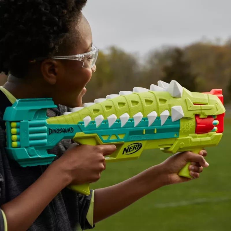 Nerf DinoSquad Armorstrike, žaislinis šautuvas, 8 m., 99 m., Dinozauras, 1 kg