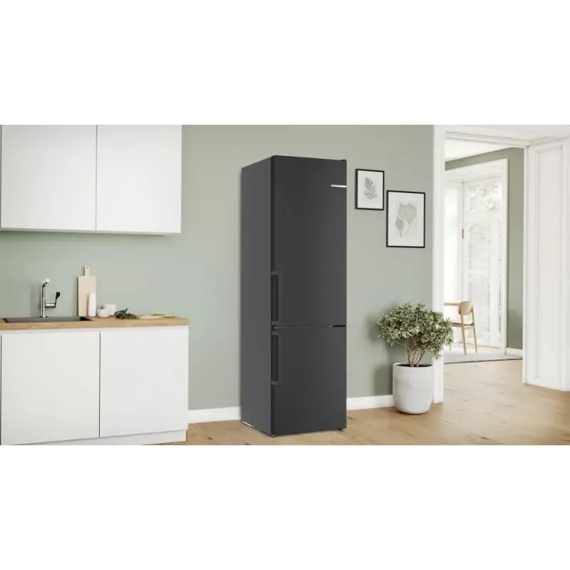 Bosch KGN39VXAU šaldytuvas-šaldiklis laisvai pastatomas 363 L Juoda
