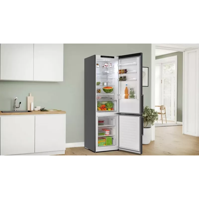 Bosch KGN39VXAU šaldytuvas-šaldiklis laisvai pastatomas 363 L Juoda