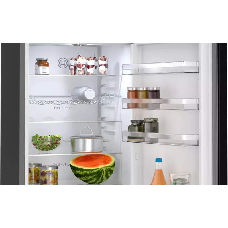 Bosch KGN39VXAU šaldytuvas-šaldiklis laisvai pastatomas 363 L Juoda