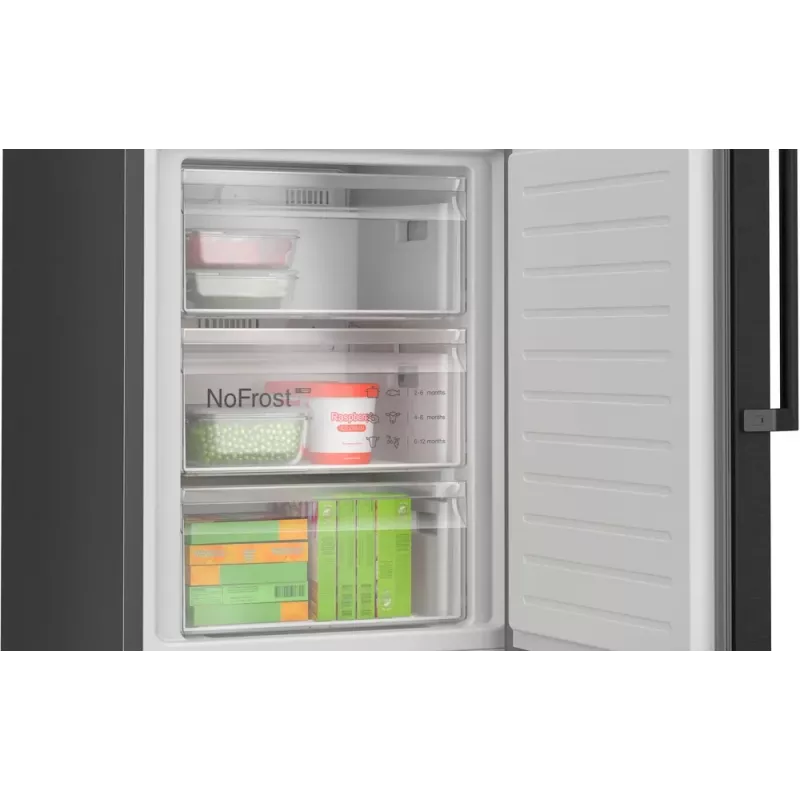 Bosch KGN39VXAU šaldytuvas-šaldiklis laisvai pastatomas 363 L Juoda