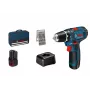 Akumuliatorinis suktuvas Bosch GSR 12V-15 Professional, 1300 RPM, juoda, mėlyna