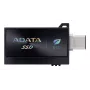 Išorinis SSD ADATA SC730 1 TB, USB Type-C 3.2 Gen 2, 600/600 MB/s, juodas, plastikinis korpusas